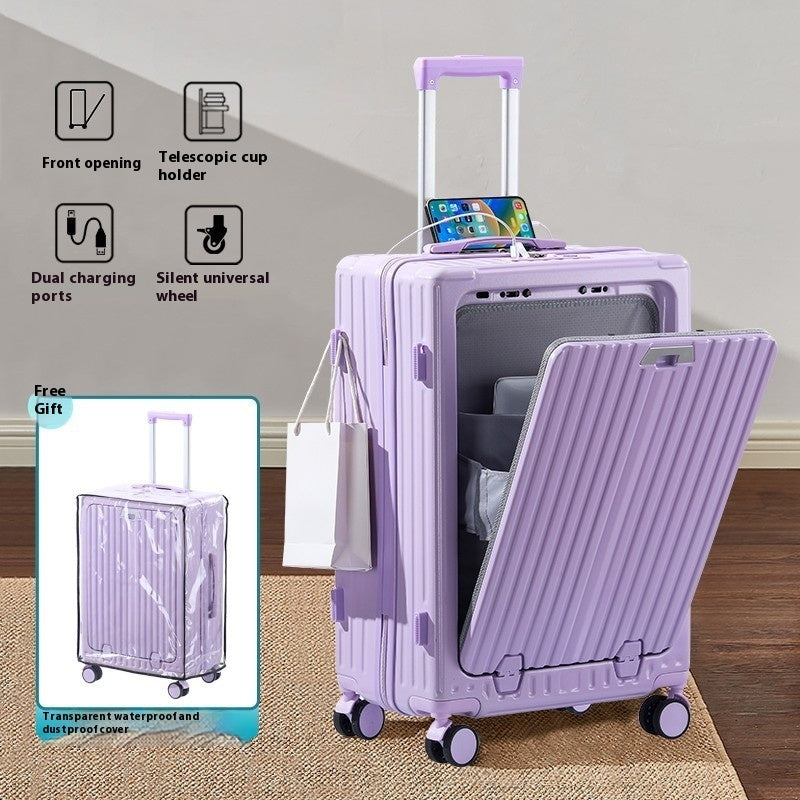 Front Open Cover Multifunctional Trolley Case