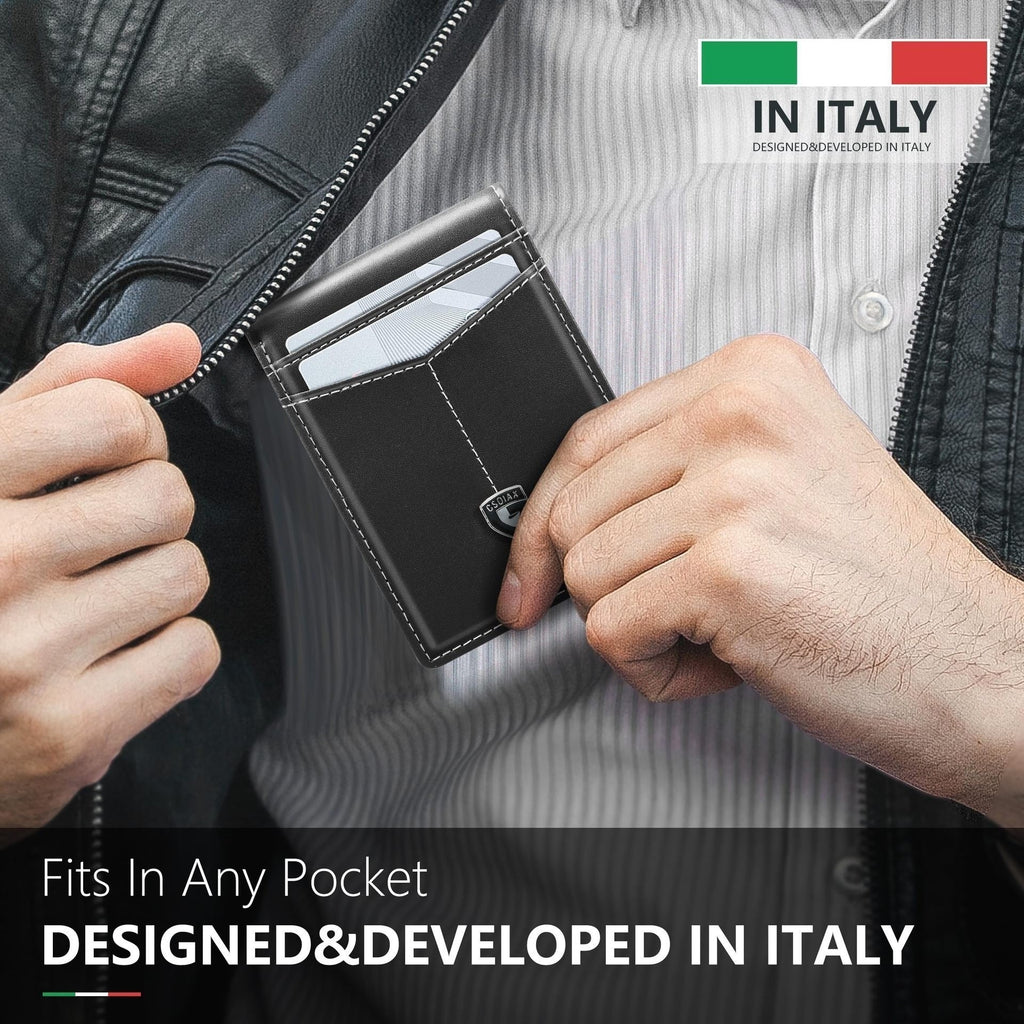 Card Holder Portable Carbon Fiber Coin Purse Men's Leather Bag