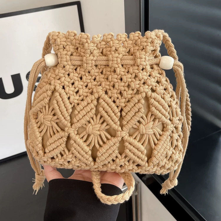 Hand-woven Bag Mobile Phone Seaside Beach Vacation Style