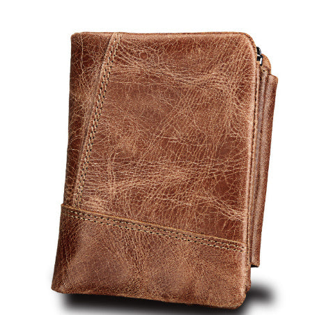 Retro Leather Wallet For Man Multiple Card Slots
