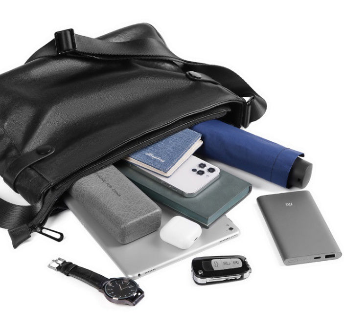 Men's Crossbody Bag Genuine Leather Backpack Cowhide Single Shoulder