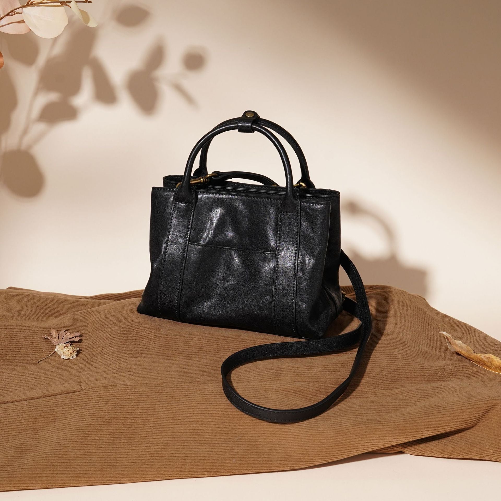 Large Capacity Genuine Leather Bag Casual Handbag Shoulder Bag