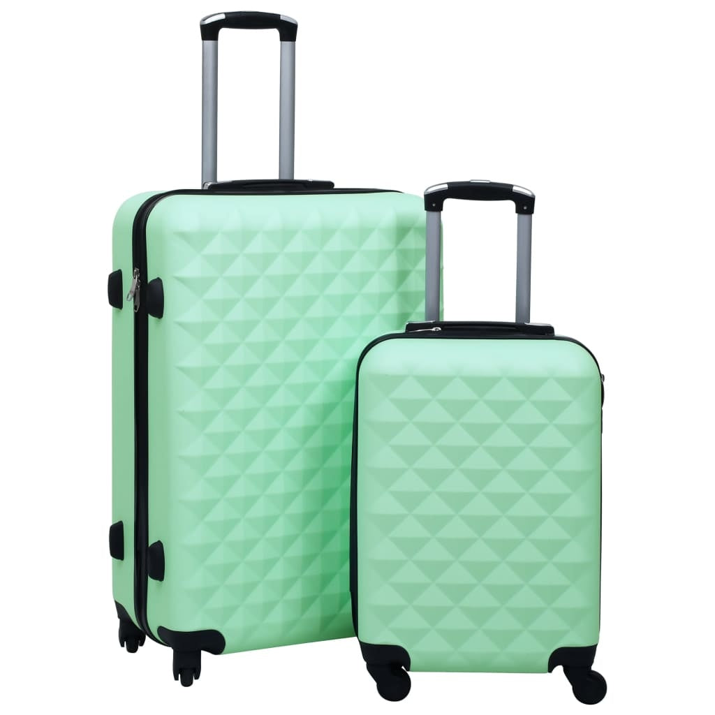 Hard Shell Trolley Set, 2 Pieces, Mint Green, ABS