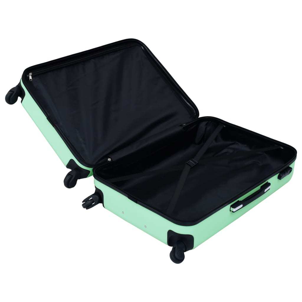 Hard Shell Trolley Set, 2 Pieces, Mint Green, ABS