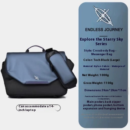 Light And Shadow Planetary Camera Crossbody Nebula Large Capacity Boys Shoulder Riding Chest Bag