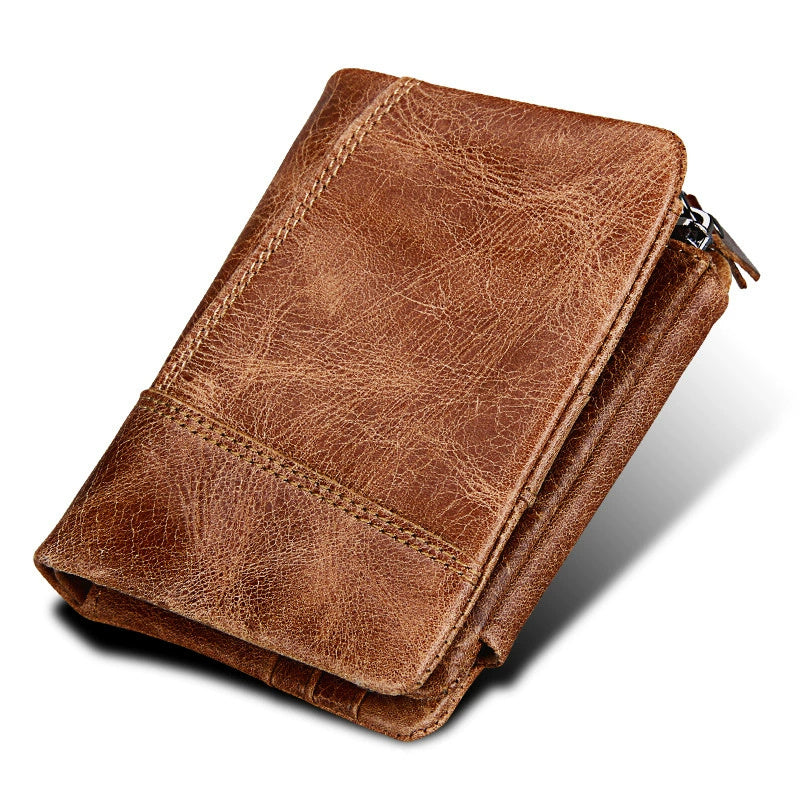 Retro Leather Wallet For Man Multiple Card Slots