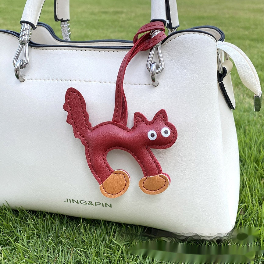 Mini CAT Leather Bag Pendant