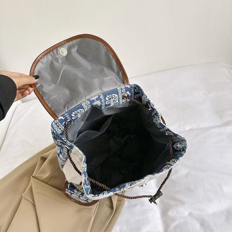 Ethnic Style Large Capacity Backpack Embroidered Elephant