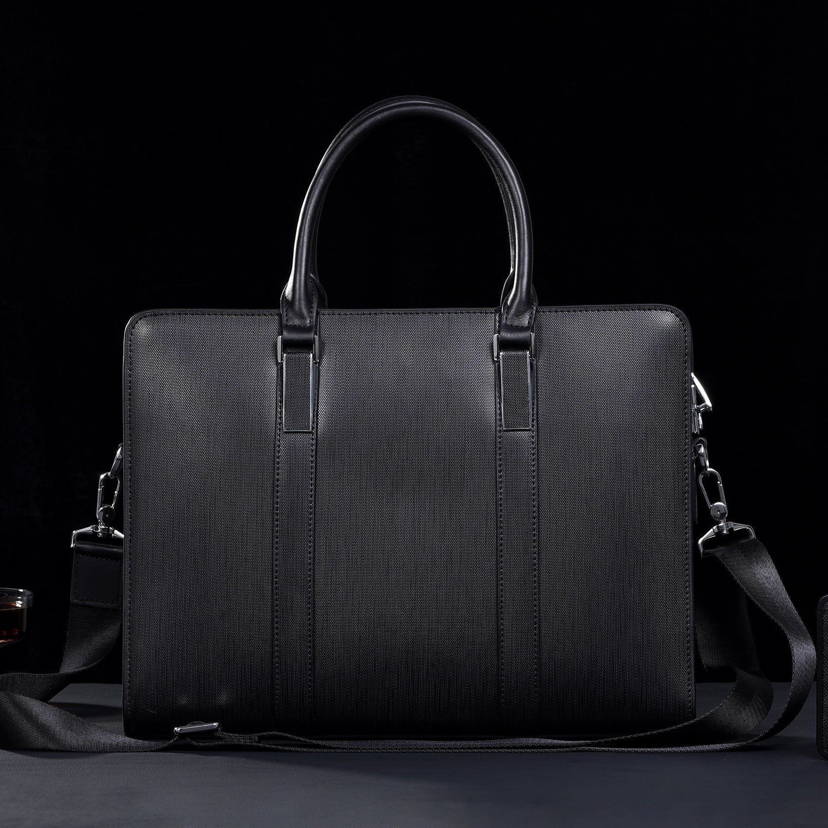 High-end Business Computer Men's Cowhide Handbag