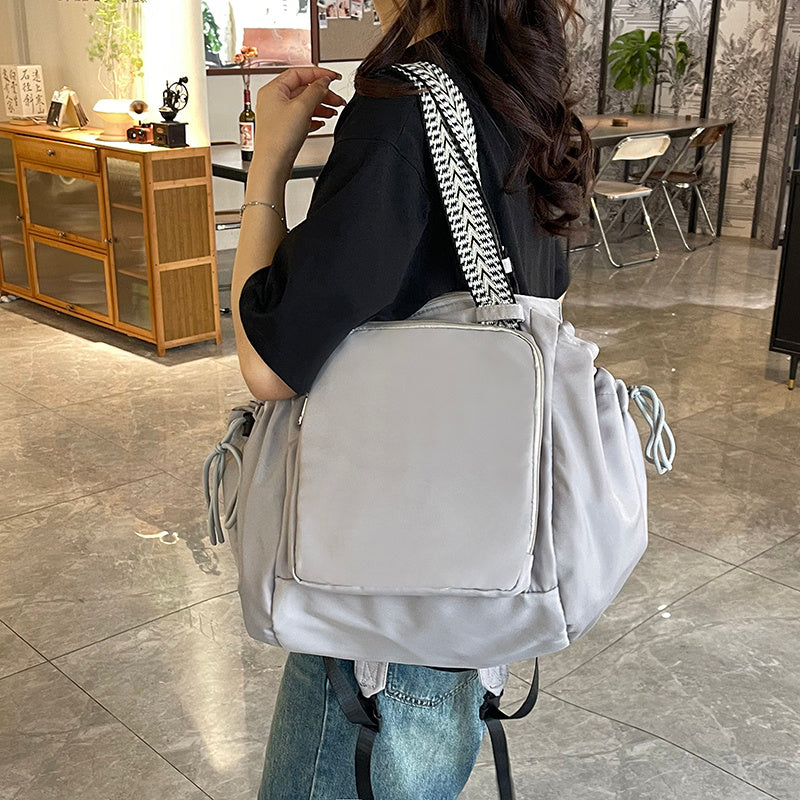 Nylon Fabric Mommy Bag, Large Capacity, Portable, Single Shoulder Tote Bag For Travel